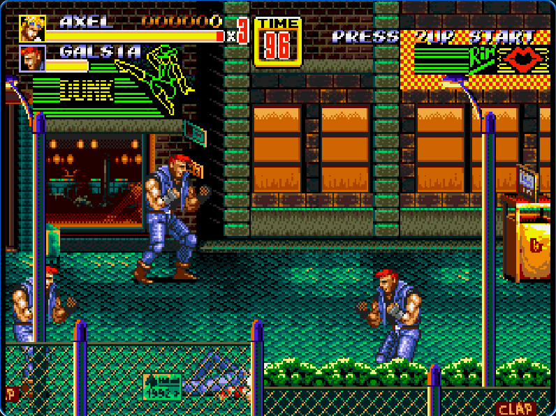 Streets of Rage 2 real in-game action running in the OldGames emulator