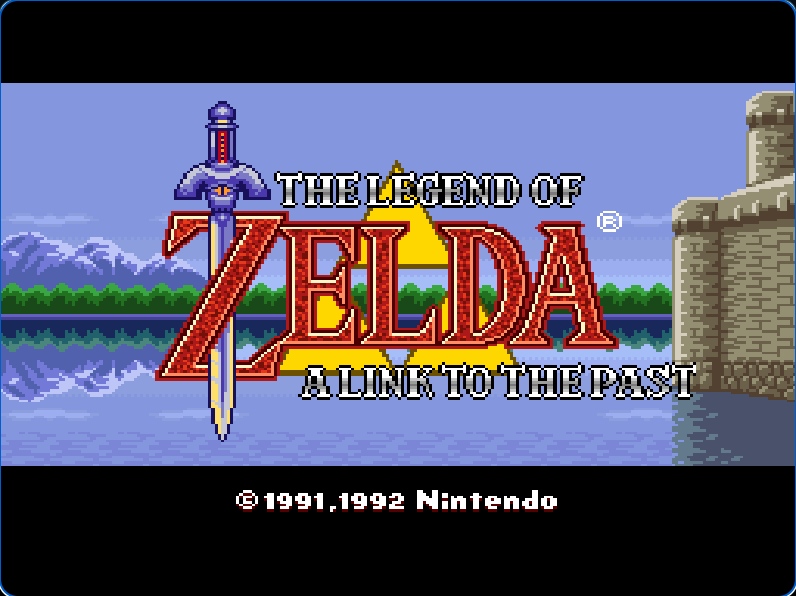 The Legend of Zelda: A Link to the Past real gameplay showing the opening area on SNES